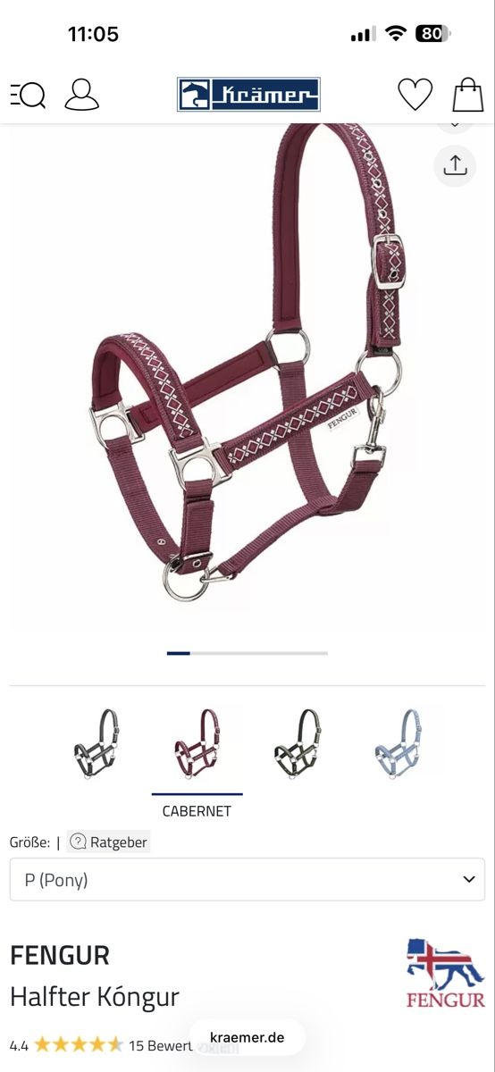 Felix Bühler Briglie & Cavezze: Fengur Halfter Gr. Pony – Nuovo (secondo la descrizione) da Bonstetten venduto da Schnurgerade 2