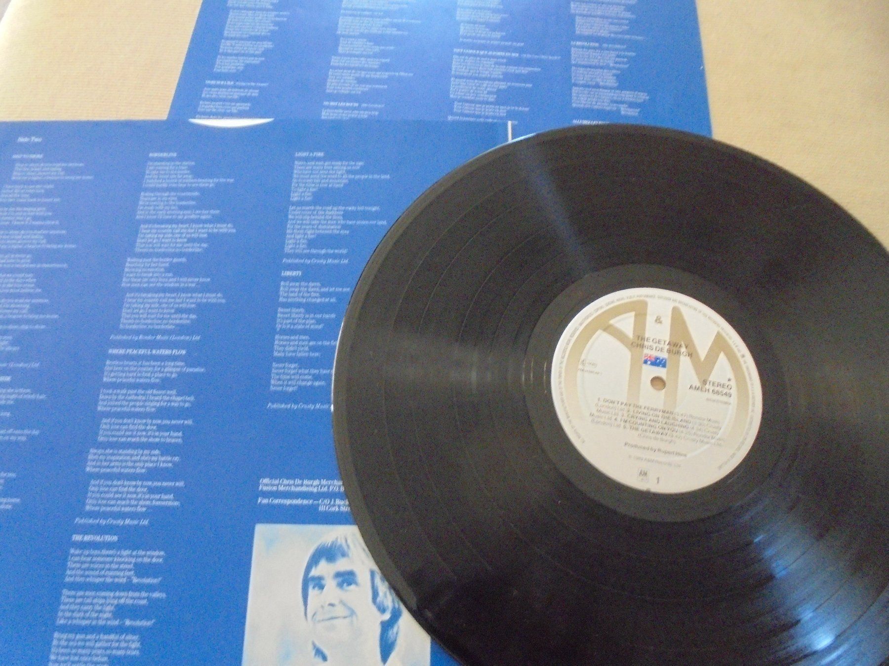 Dischi in vinile: Chris DE BURGH " The Getaway " LP 1982 (VG+) – Usato da Crissier venduto da Promopost 3