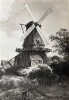 Benedikt Rast, Fribourg, Handabzug, Windmühle