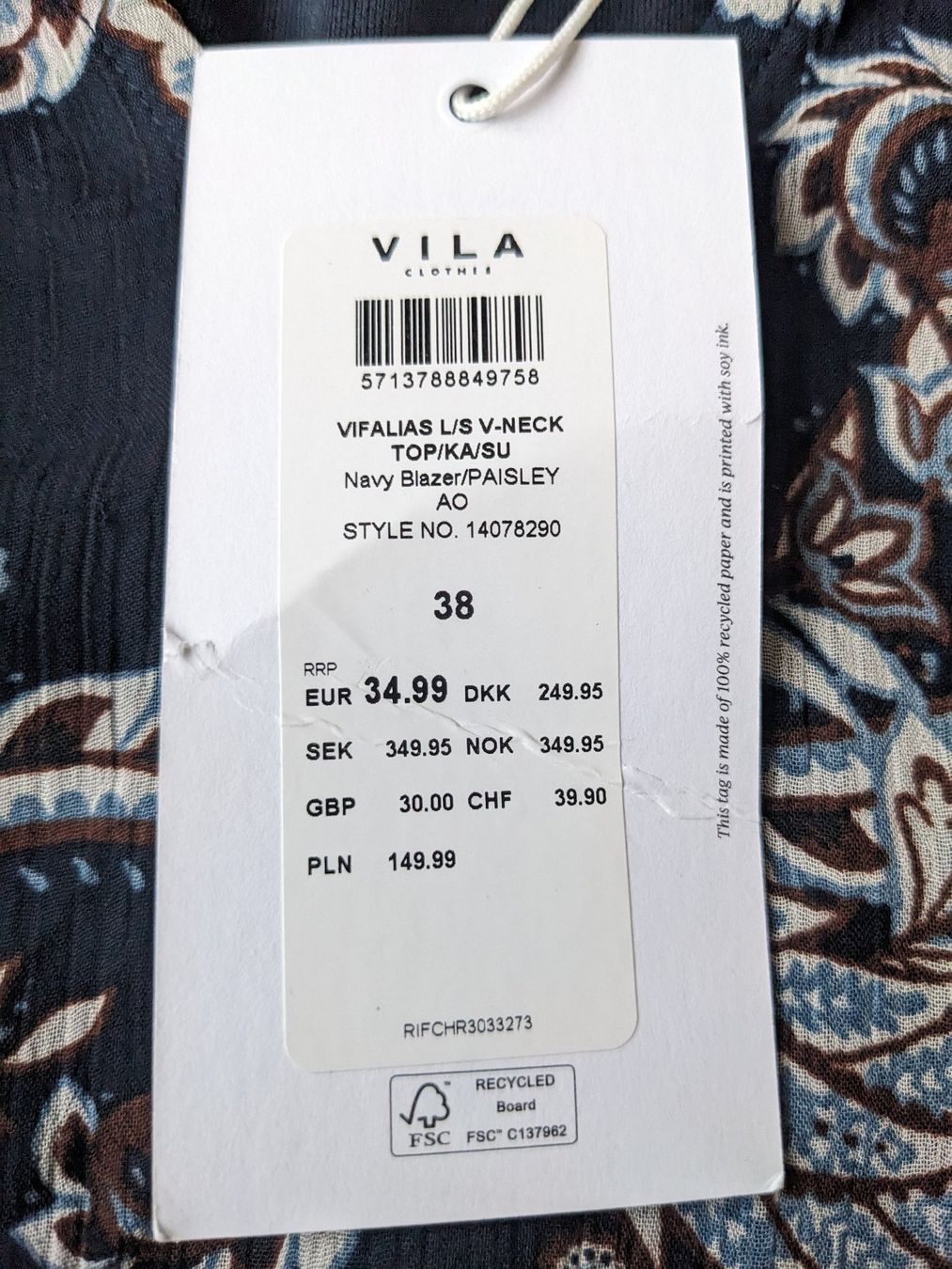 Vila Blusen: VILA Bluse Gr. 38 (neu mit Etikett) – Neu und originalverpackt aus Lengnau AG von Nathi88 2