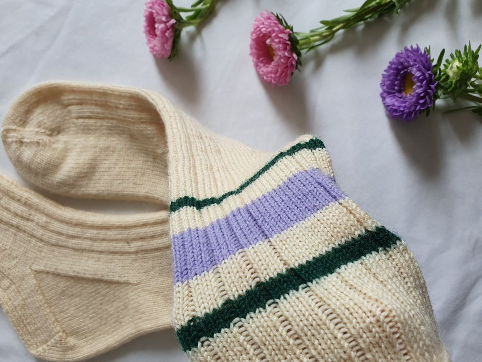 Calze: Handgestrickte Socken, Gr. 38/39, Wollsocken, Geschenk – Nuovo e nell'imballaggio originale da Neunkirch venduto da Sandramay 4