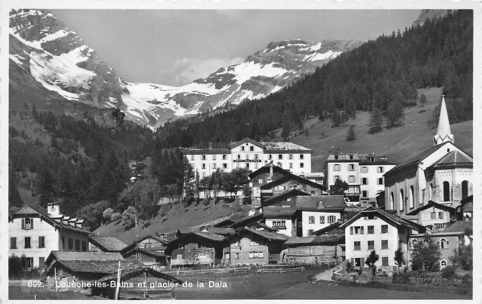 Cartoline postali: Loueche les bains et glacier – Usato da Biasca venduto da Blenio71