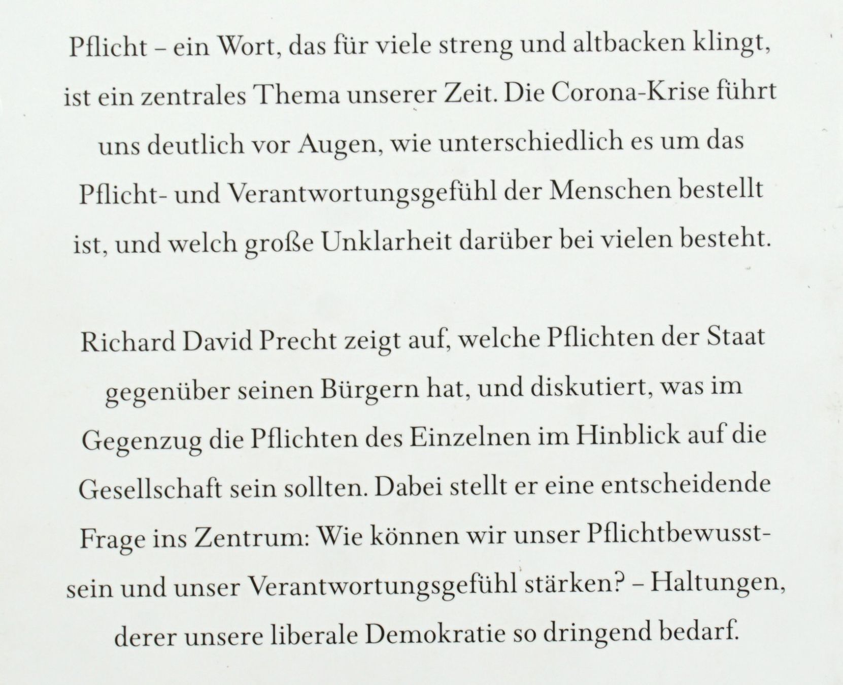 Bücher: Richard David Precht: Von der Pflicht – Gebraucht aus Meggen von Brockitare 2