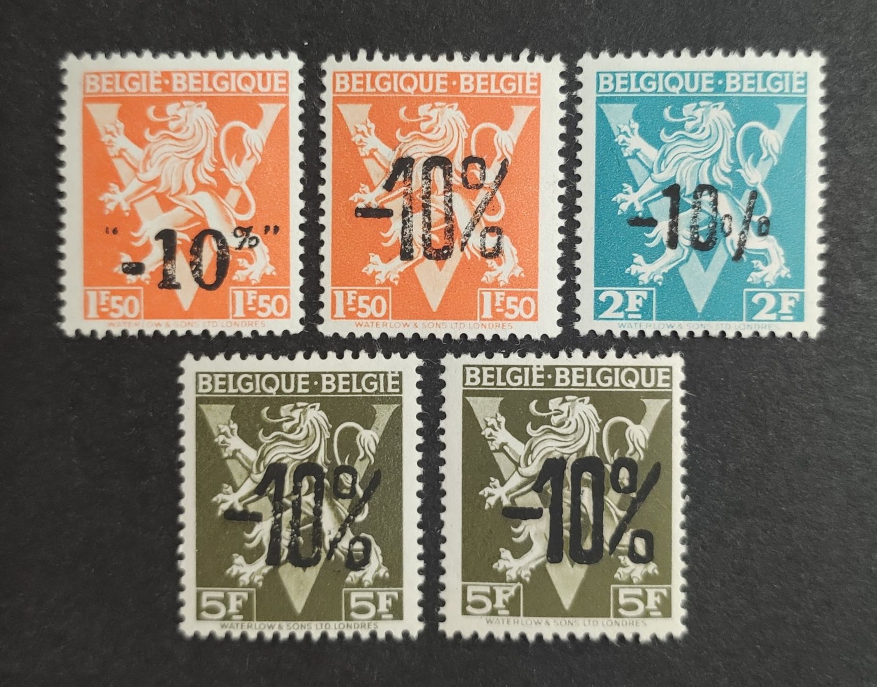 Tutti i francobolli: Belgien Ovpt. LoT ungestempelt – Usato da Wil SG venduto da Zazal