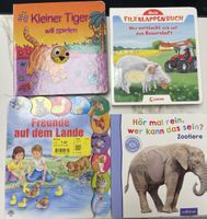 4 Bilderbücher für Kleinkinder: Tiger, Bauernhof, Tiere