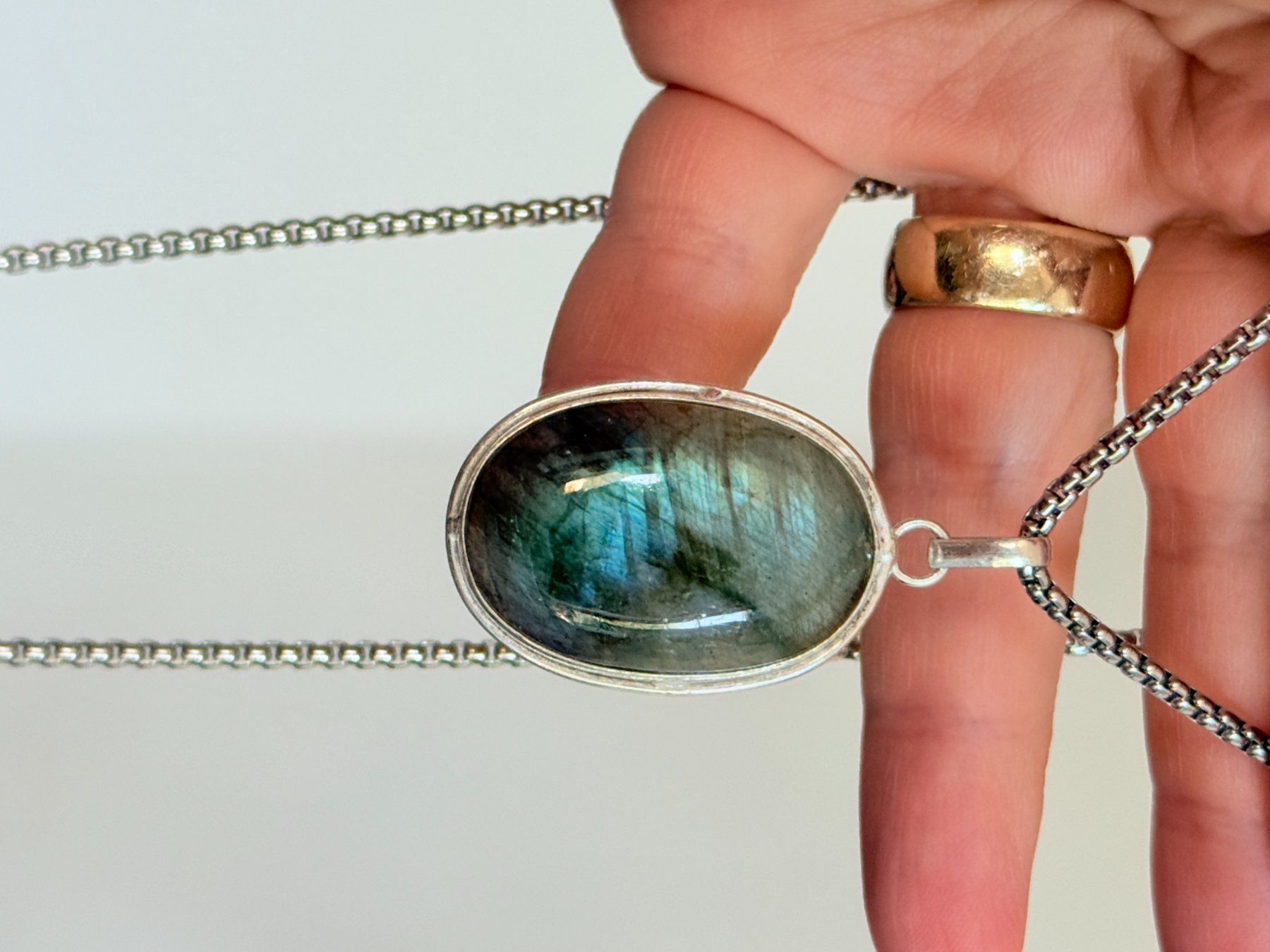 Ketten: Collier Labradorite - Élégance intemporelle! – Neu und originalverpackt aus Genève von AWWA 6