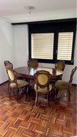 Esstisch Nussbaum furniert mit 6 Stühlen gebraucht
