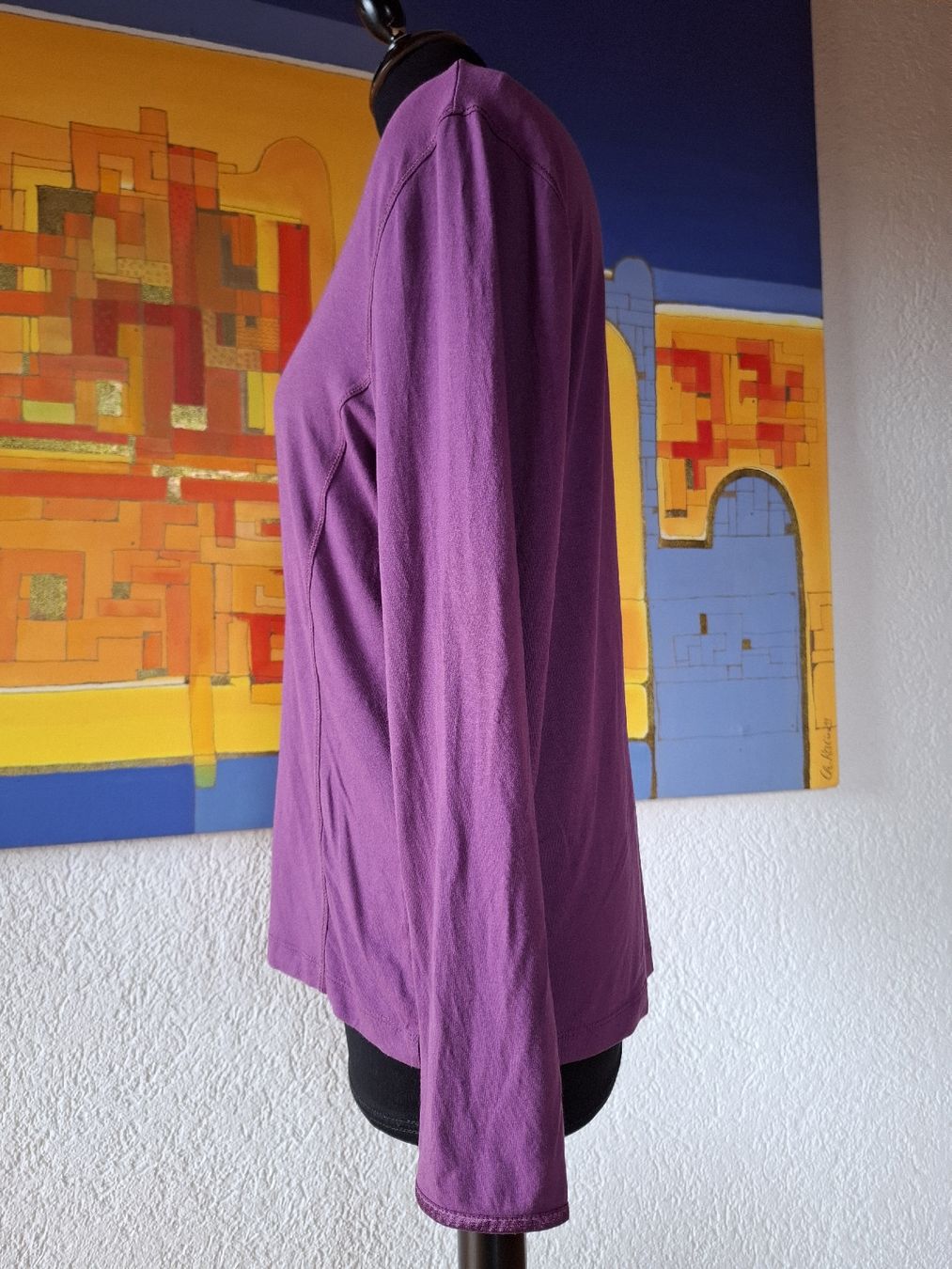 T-shirts: nr 51 Basic Longsleeve Gr L  42 Beere Violett weich rundhals – D'occasion à Vinelz par sonnenmond77 4