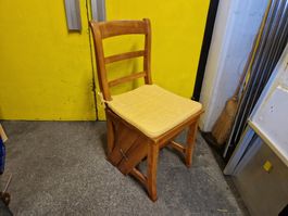 Stuhl Trittleiter klappbarer Leiterstuhl Bibliotheken Leiter