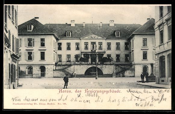 Cartoline postali: AK Aarau, Das Regierungsgebäude – Usato da Berlin venduto da bartko-reher