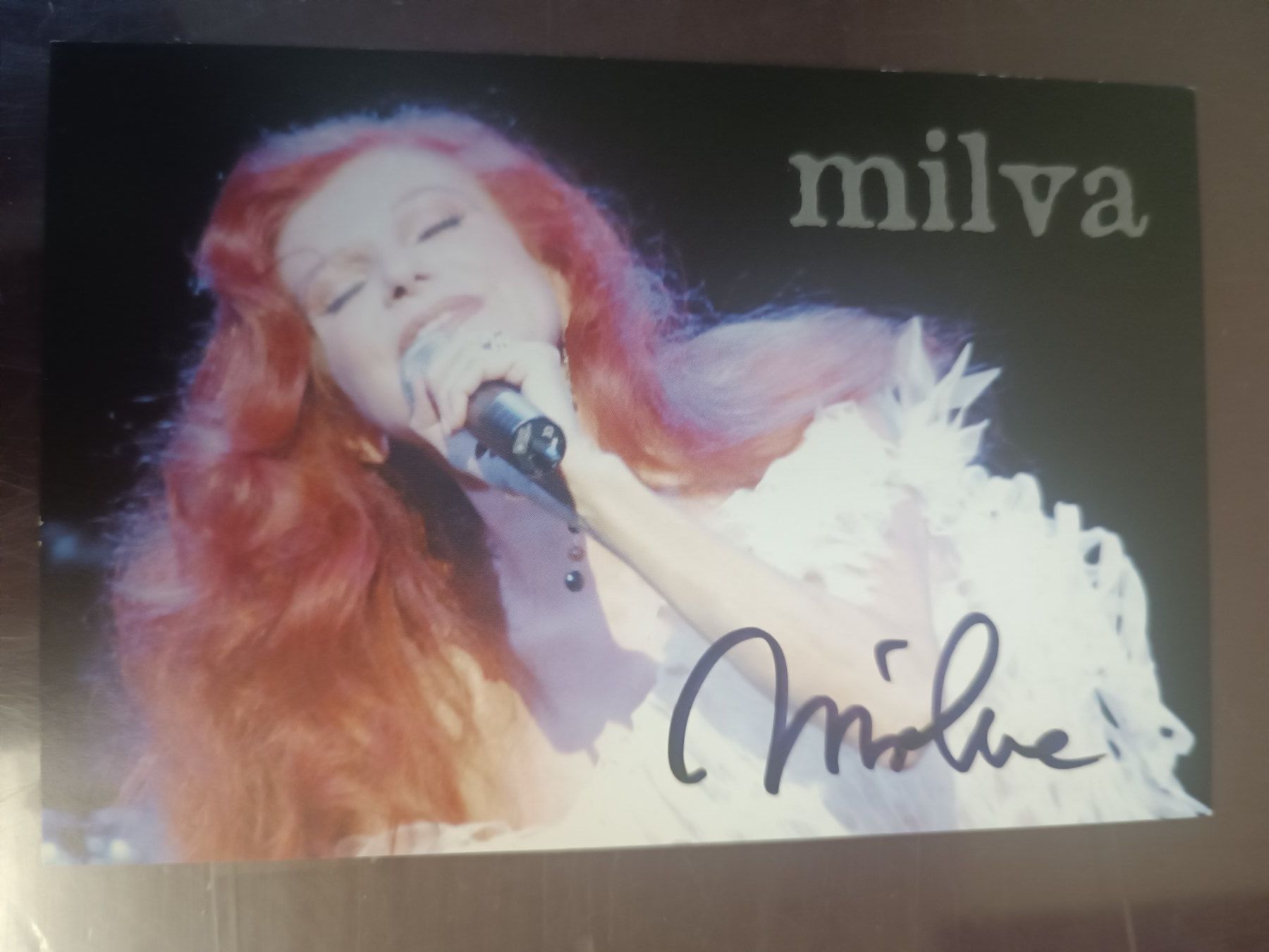 Autografi: Milva -  handsignierte alte Karte – Usato da Menziken venduto da Artographs