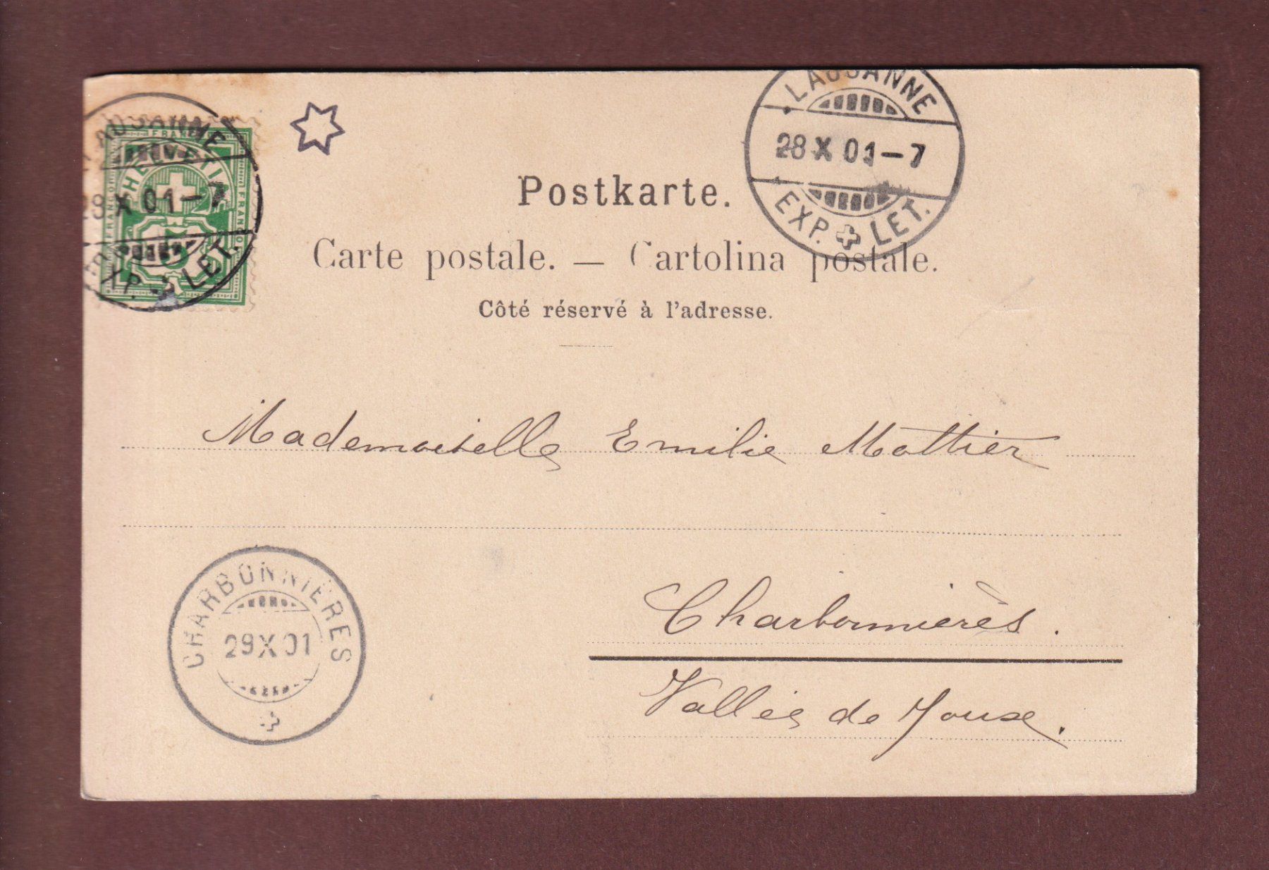 Cartoline postali: LAUSANNE - Ancienne Académie - 1901 – Usato da Pully venduto da nicecards-shop 1