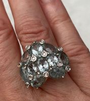 Ring 18 Karat WG mit Aquamarin/Brillanten