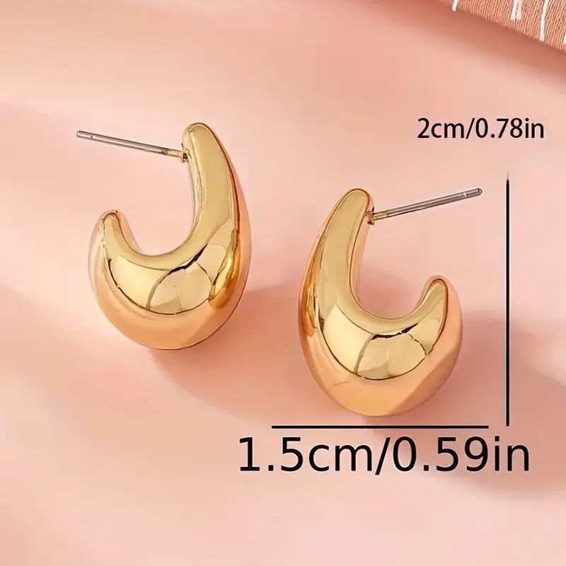 Ohrringe & -stecker: Goldene Creolen Ohrringe Statement Elegant Schmuck – Neu und originalverpackt aus Wettingen von Chnoelleli 1