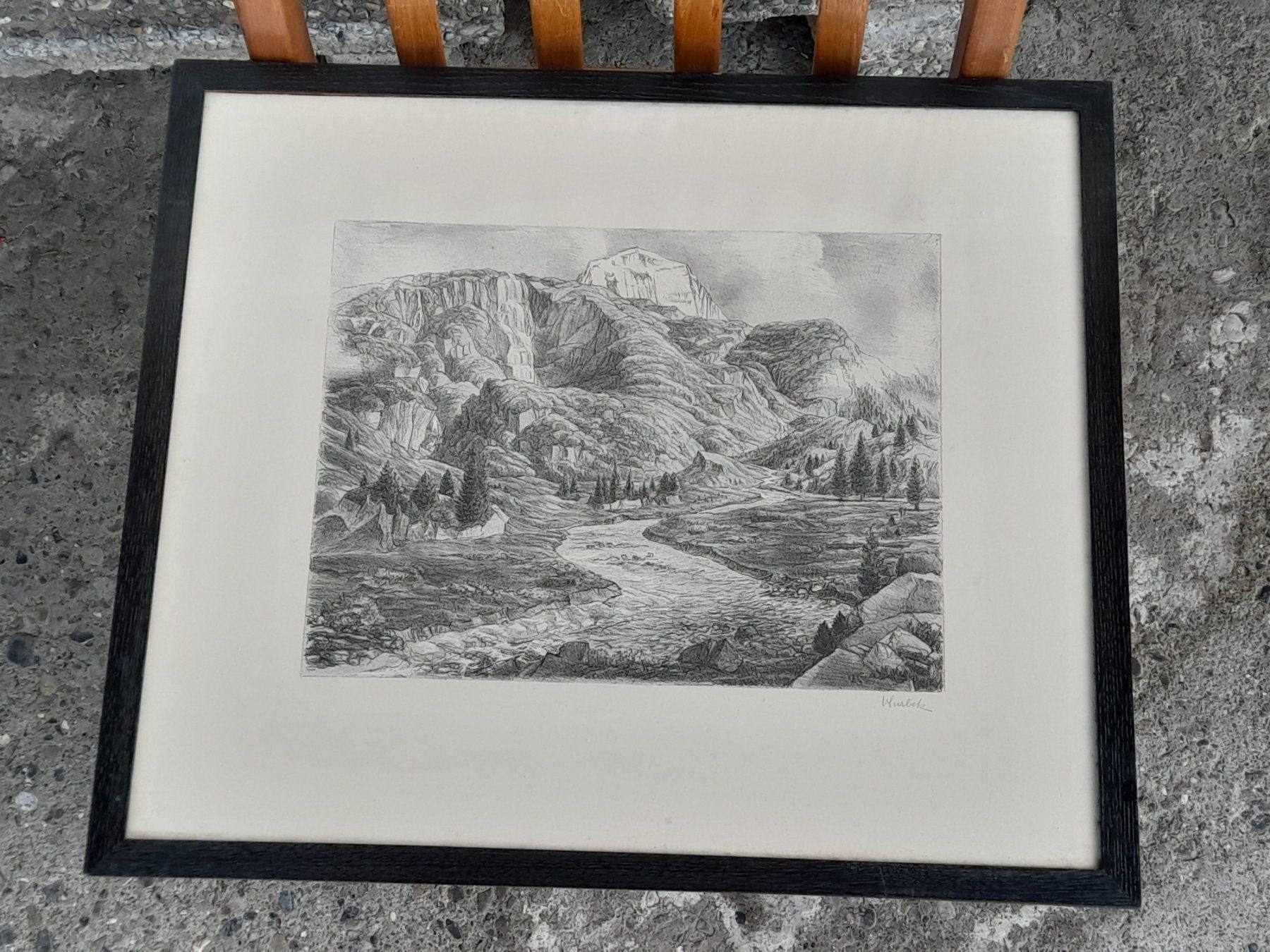 Grafica & Litografie: V.Surbek Litho " Berner Oberland " – Usato da Thun venduto da Treff.....e