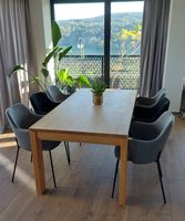 Massiver Holzesstisch 190/290x95 (Kernbuche) inkl. 6 Stühle