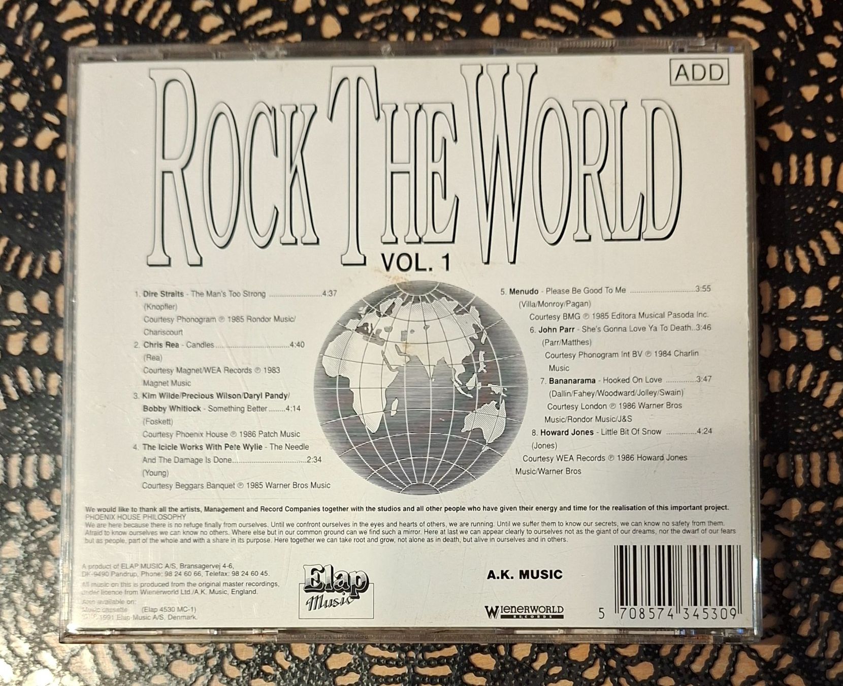 CD: Rock The World Vol.1, CD Hit Compilation Sampler 1985 – Usato da Schönenberg TG venduto da breiti12 1