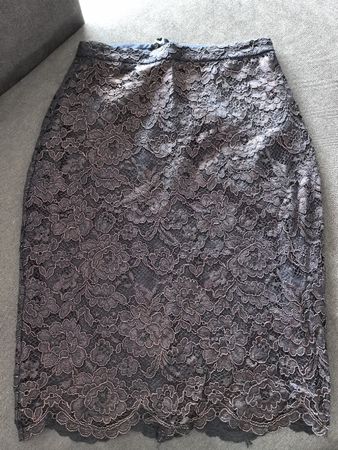Hallhuber Donna navy lace skirt EUR 36 – scalloped hem