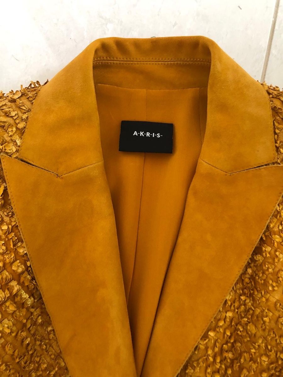 Akris Giacche: Akris Special Edition Blazer Senfgelb Lammleder – Usato da Bennau venduto da mhr_9yvq 4