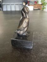 Figurine Canard en Bronze Socle en Marbre