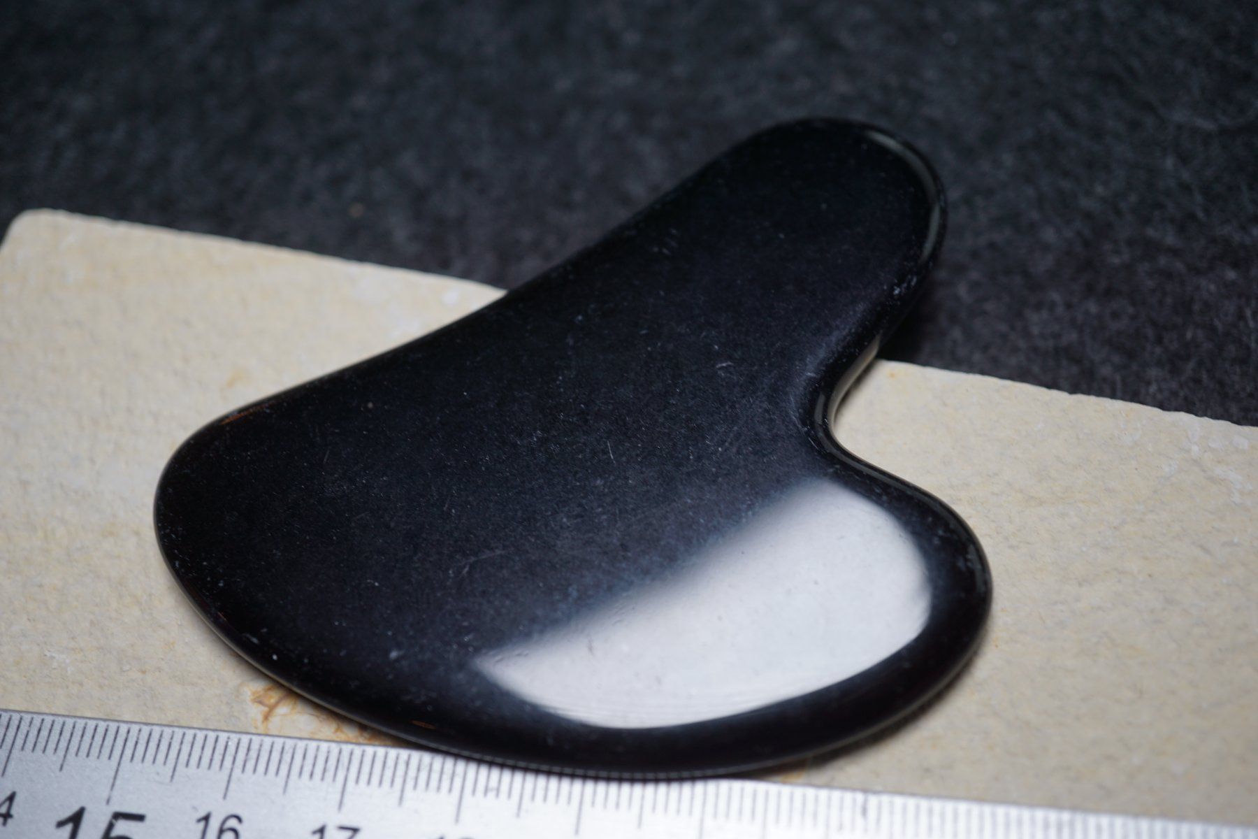 Minerali & Pietre curative: Gua Sha Massage-Stein Obsidian inkl porto – Nuovo e nell'imballaggio originale da Eschenbach SG venduto da topstone 6