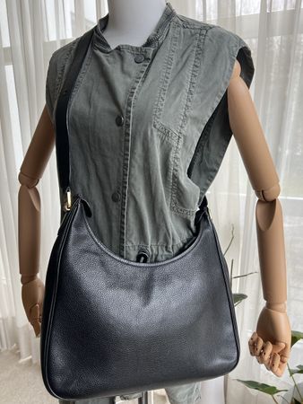 Bally Vintage Ledertasche schwarz Umhängetasche Handtasche B