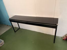 Sideboard schwarz 2 Schubladen Stahlgestell L120cm