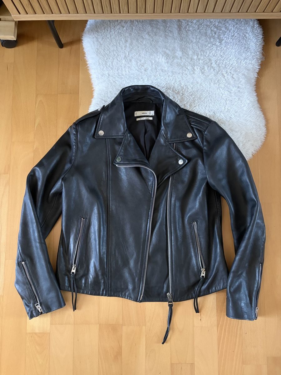 Giacche: Mango Black Leather Biker Jacket – Usato da Zürich venduto da Abu95 3