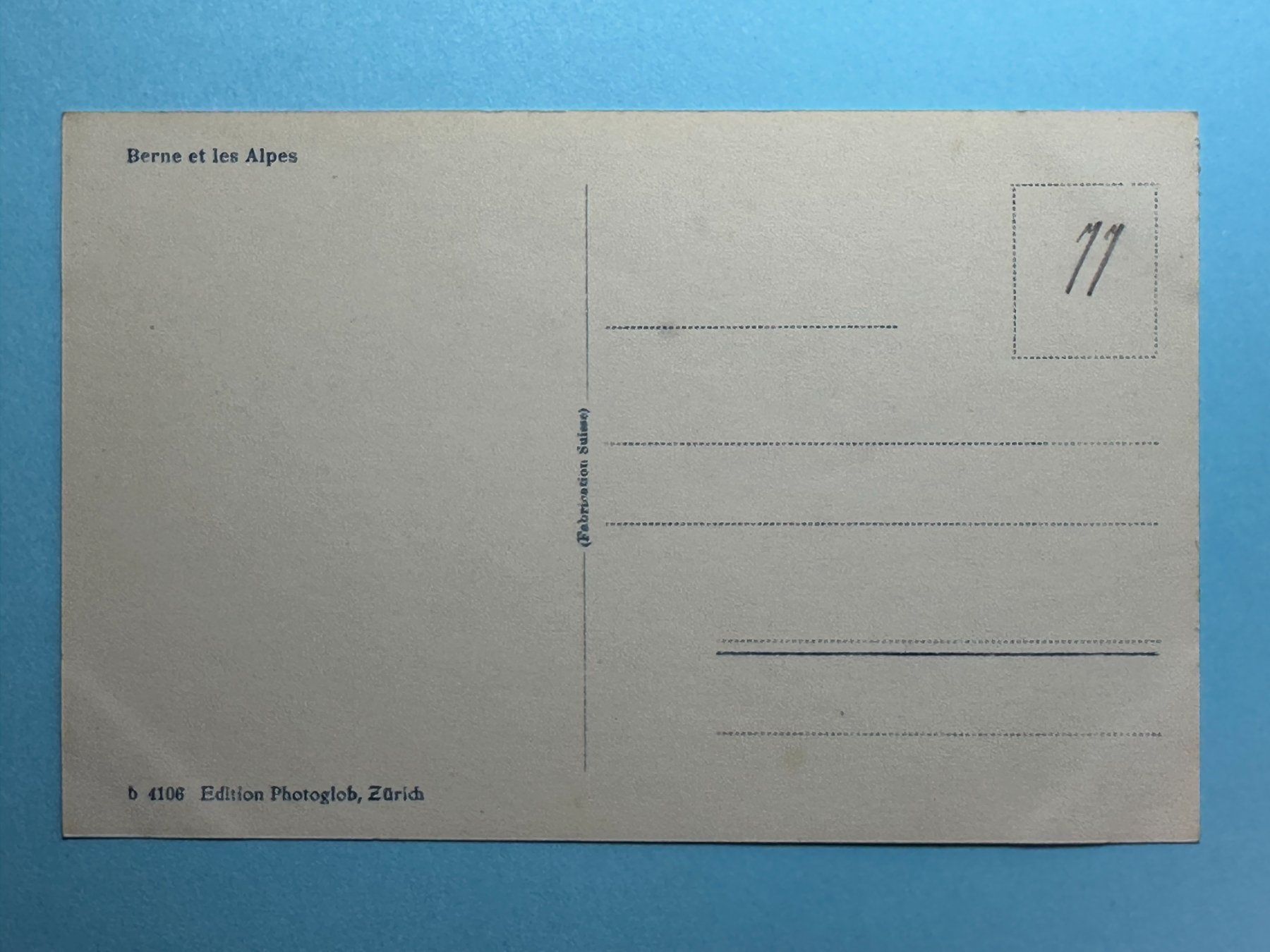 Cartes postales: Bern und die Alpen – D'occasion à Steg VS par danwer74 1