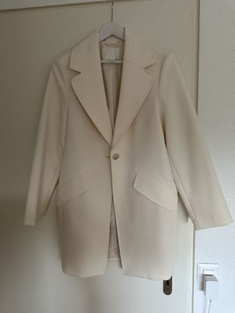 NEU Herbst-Frühlingsmantel Weiss Oversized XS