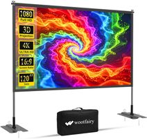 120Beamer Leinwand mit Stativ, rutschfest Projektorleinwand