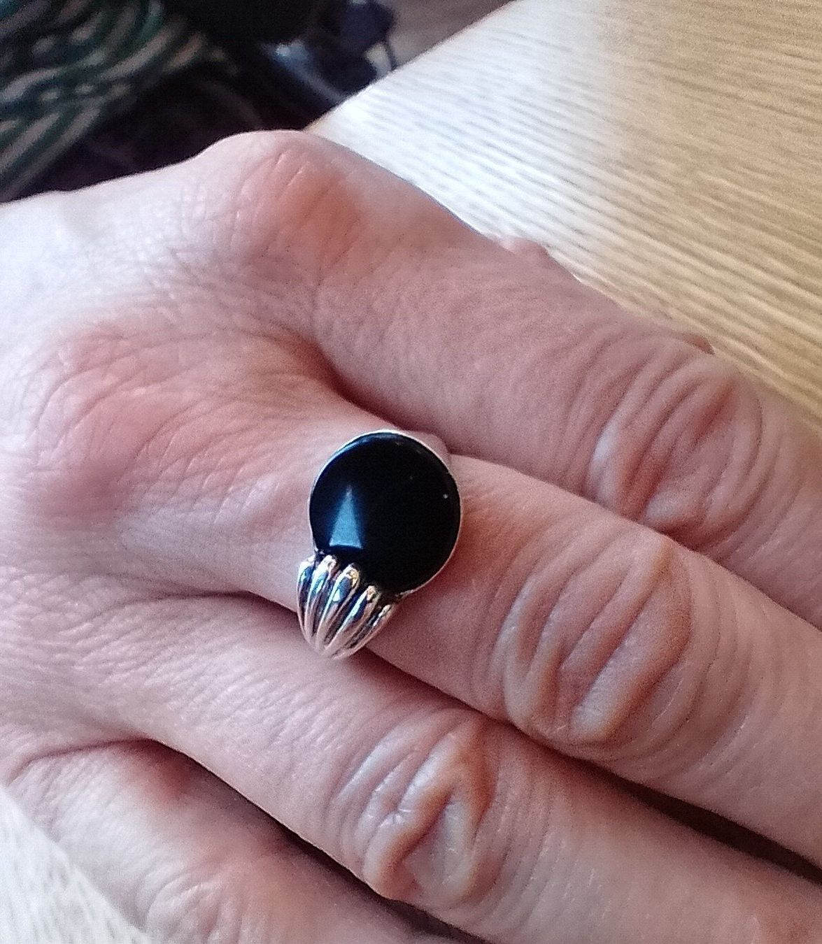 Anelli: Besonderer Silberring 835 mit Onyx – Usato da Luzern venduto da _gluecksfund_ 9