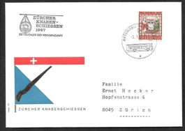 Sonderbrief A. 1075 Knabenschiessen Zürich 9.9.1967