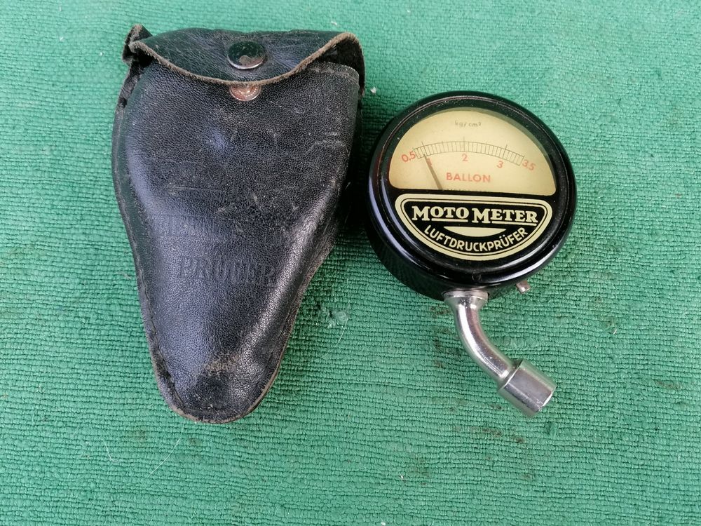 Moto Meter Luftdruckprüfer Ballon Oldtimer mit Etui (Gebraucht) in ...