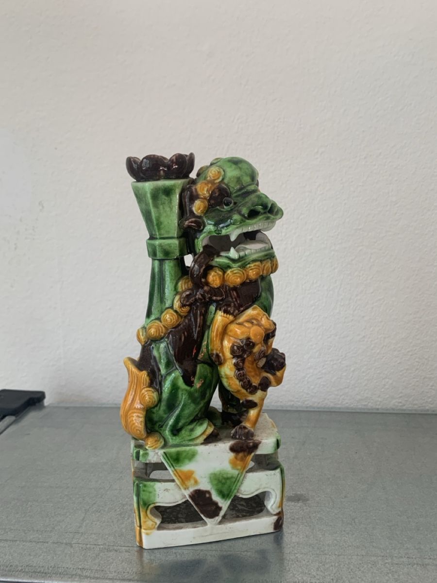 Figuren: Ceramic Foo Dog sancai incense burner  – Gebraucht aus Basel von Amechan. 6