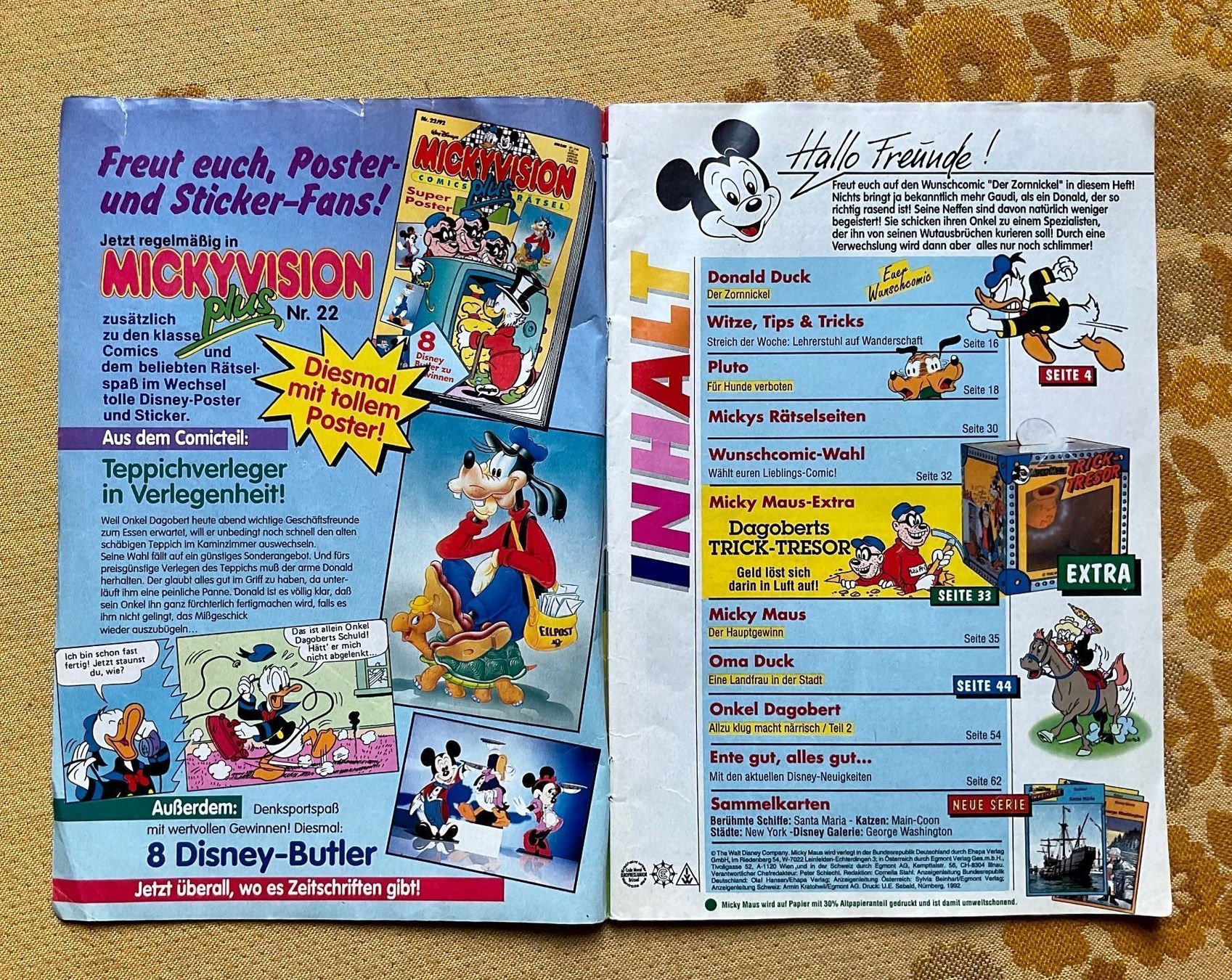 Fumetti: Micky Maus Heft Nr 45 von 1992 – Usato da Endingen venduto da nathan05 1