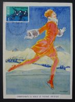 1965, Maximumkarte Nr. 438, WM Eiskunstlaufen DAVOS GR