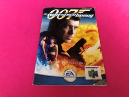 ANLEITUNG FÜR DIE WELT IST NICHT GENUG NINTENDO 64