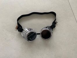 Steam Punk Brille Silber