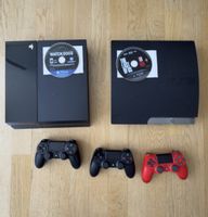 Playstation 3 und 4 mit Controllern und Spielen funktioniert