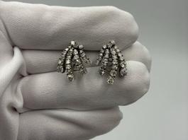 ELEGANTE ALTSCHLIFFDIAMANT OHRSTECKER  IN 750 WEISSGOLD