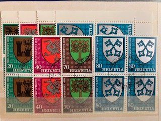 Alle Briefmarken: 1978 Serien im VB, passender Ortstempel und ET o – Gebraucht aus Rubigen von Menthe