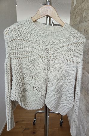 Alba Moda Grobstrick-Pullover (Gr. 36/38, Creme) ​