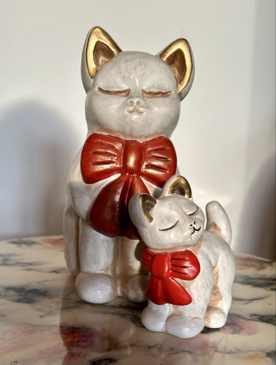 Statuette: Süesse Thun Katzenfiguren aus Keramik – Usato da Degersheim venduto da Pinguin040