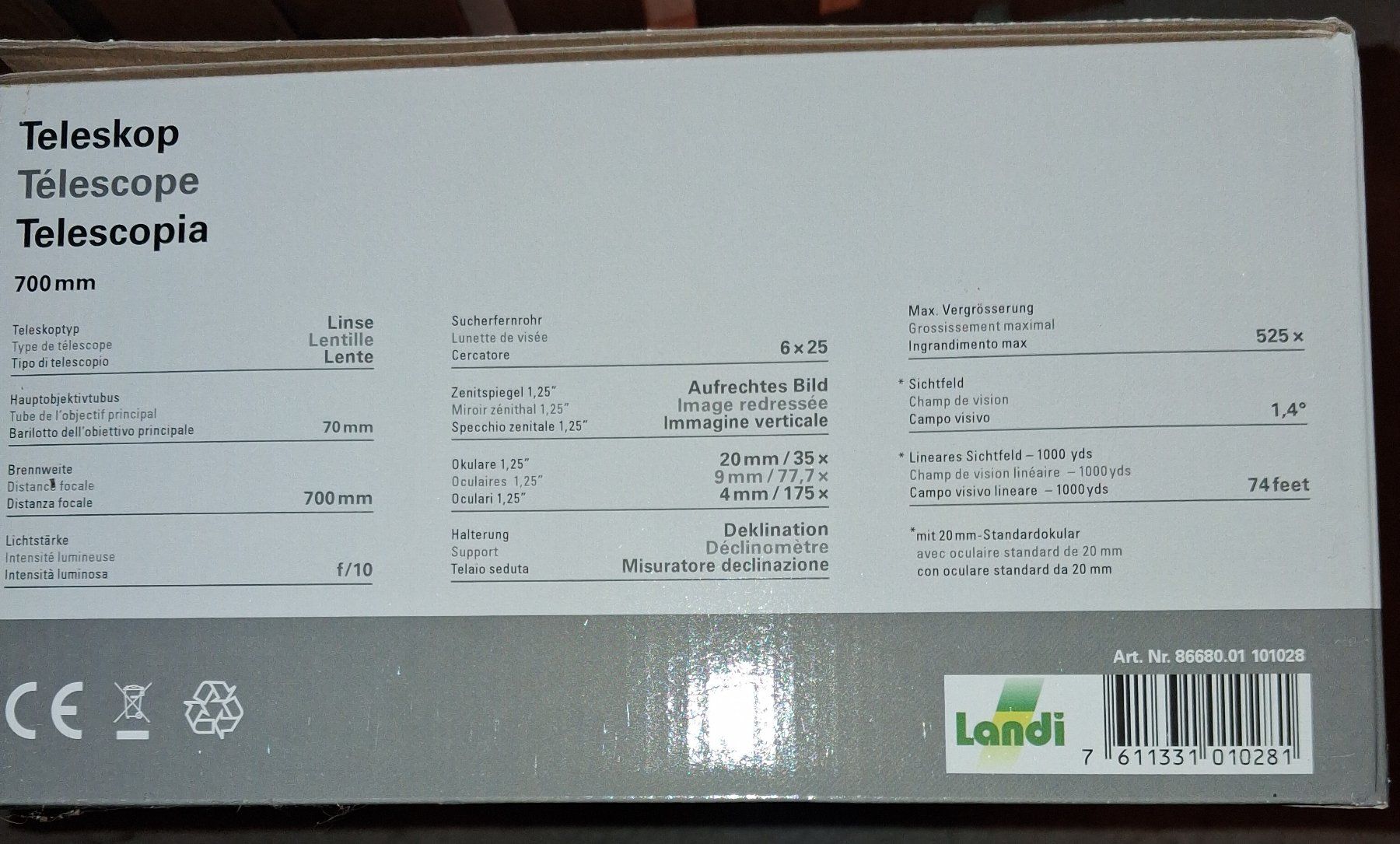 Teleskope: Teleskop – Neu und originalverpackt aus Egg b. Zürich von HerbertN 1