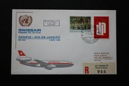 GENEVE - RIO DE JANEIRO mit SWISSAIR DC - 10 - 30  SR-200