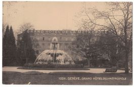 Genève, Grand Hôtel de la Métropole, circulée 1920
