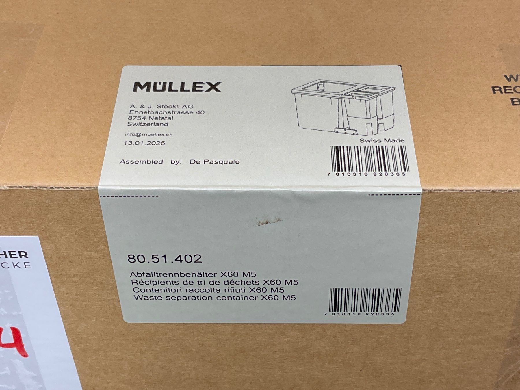 Müllex Cestini per rifiuti: 074 Müllex Abfallsystem X60 M5 – Nuovo e nell'imballaggio originale da Derendingen venduto da Meisterstuecke 4