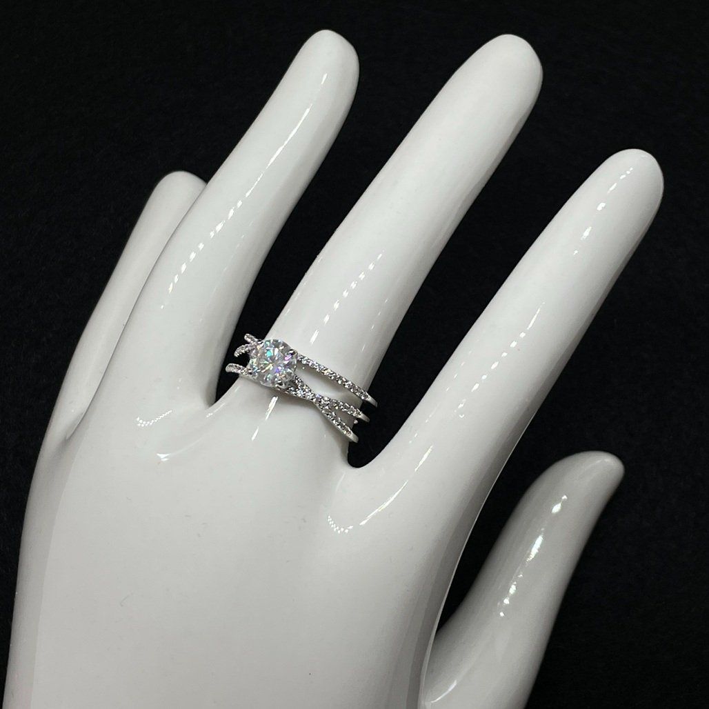 Ringe: Moissanite Ring, Silber 1ct - Gr. 53 Zertifikat – Neu (gemäss Beschreibung) aus Thun von Creative-Art-Tess 7