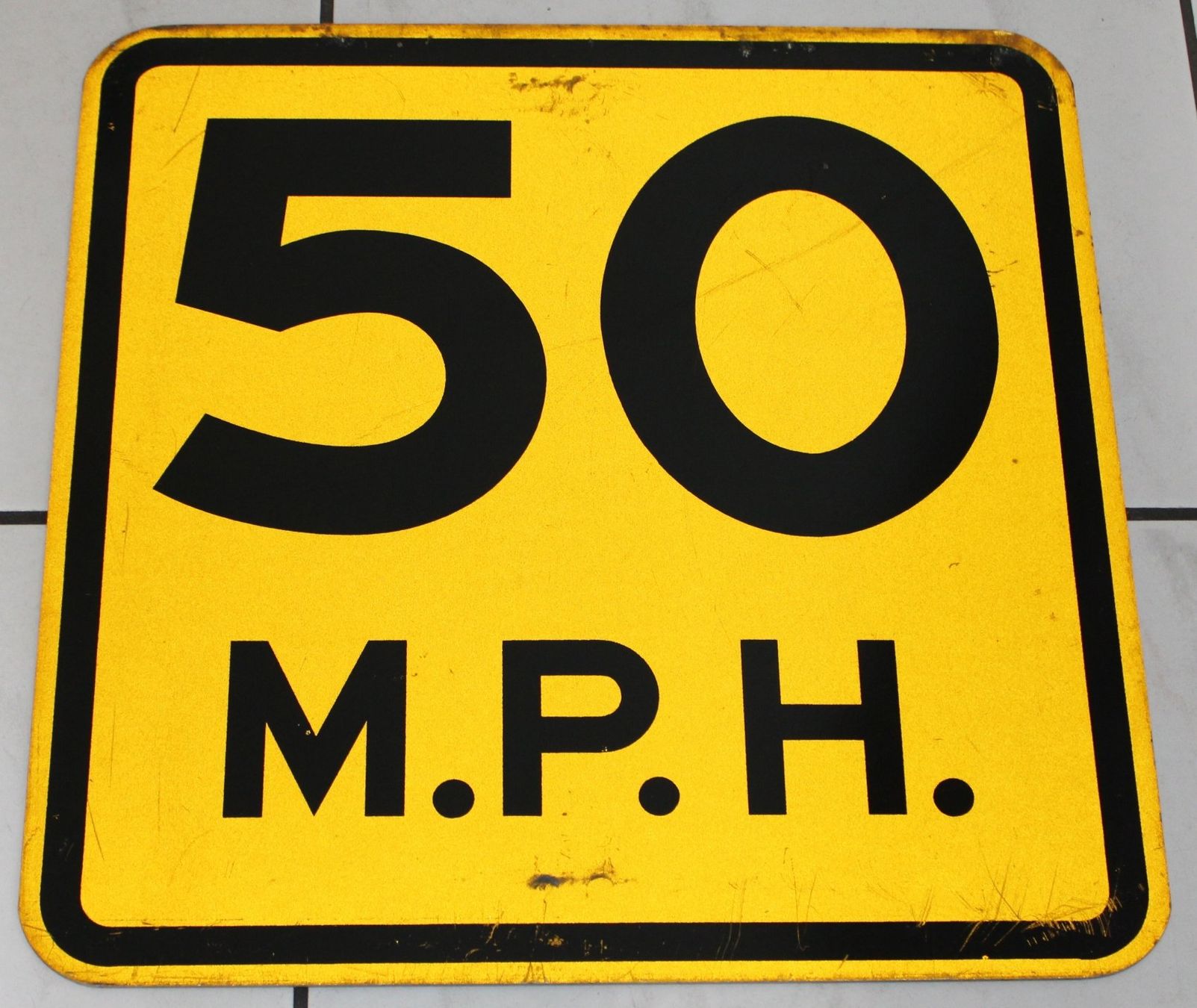 Schilder: 50 M.P.H. Strassenschild USA – Gebraucht aus Lüchingen von Aw67